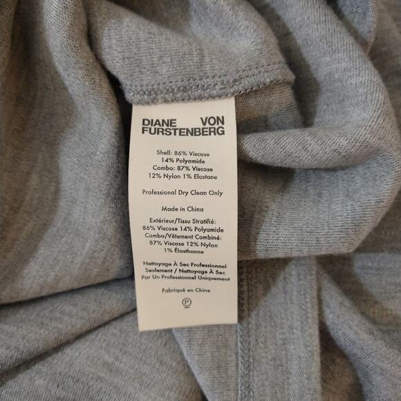 AY Diane Von Furstenberg DVF Grey Ruffle Crewneck Quiet Luxury Sweater P XS S M - Picture 8 of 8
